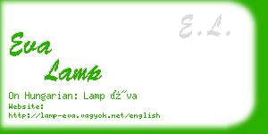 eva lamp business card